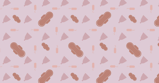 Pads, tampons, menstrual cup illustration by Désirables