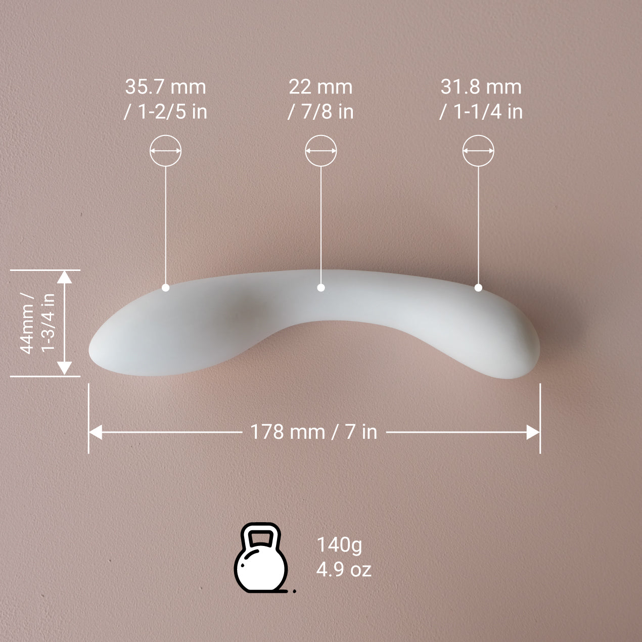 Dimensions and Weight of our Body Safe Porcelain Dildo Dimensions and Weight of our Body Safe Porcelain Dildo