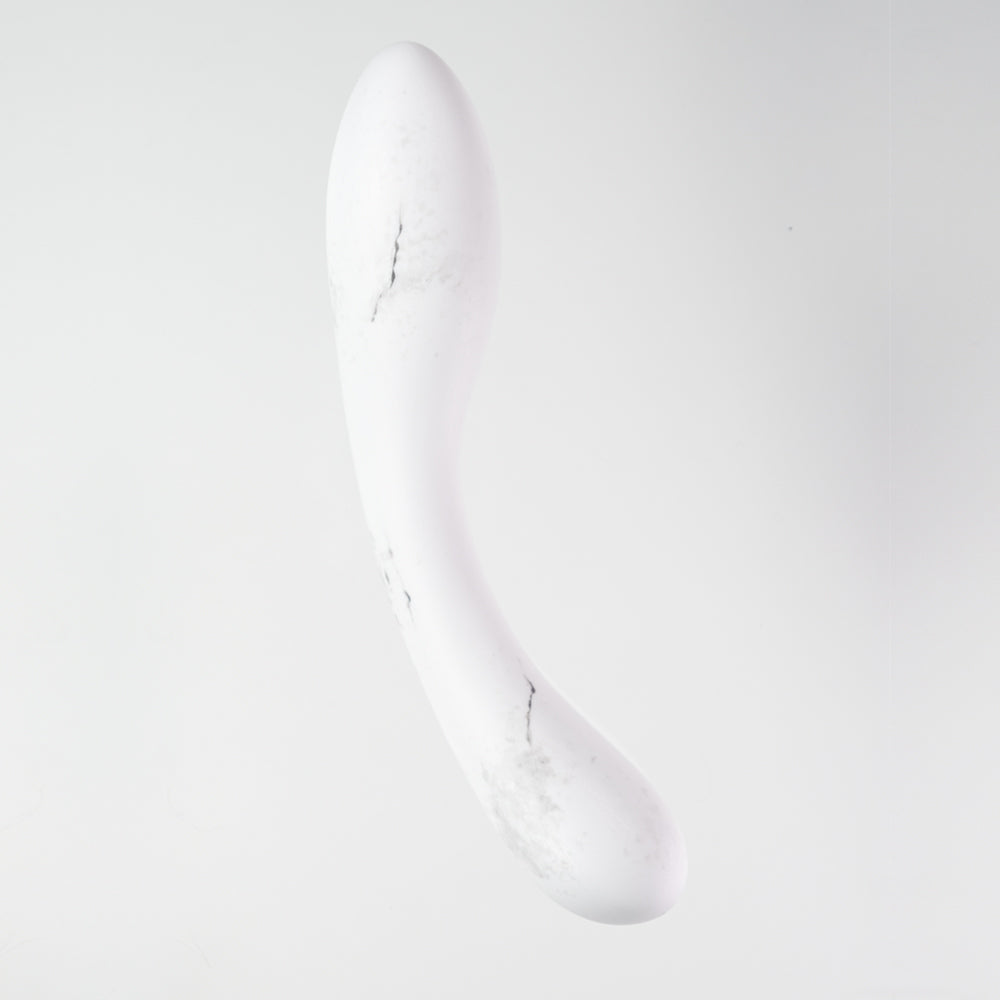 Coffret Plaisir - Dildo pour point G et pierres de massage en porcelaine