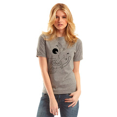T-shirt gris unisexe Feeling Yourself par Léa Dussault Chaos Tattoo et Désirables Grey t-shirt