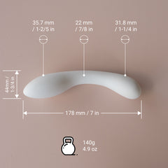 Dimensions and Weight of our Body Safe Porcelain Dildo